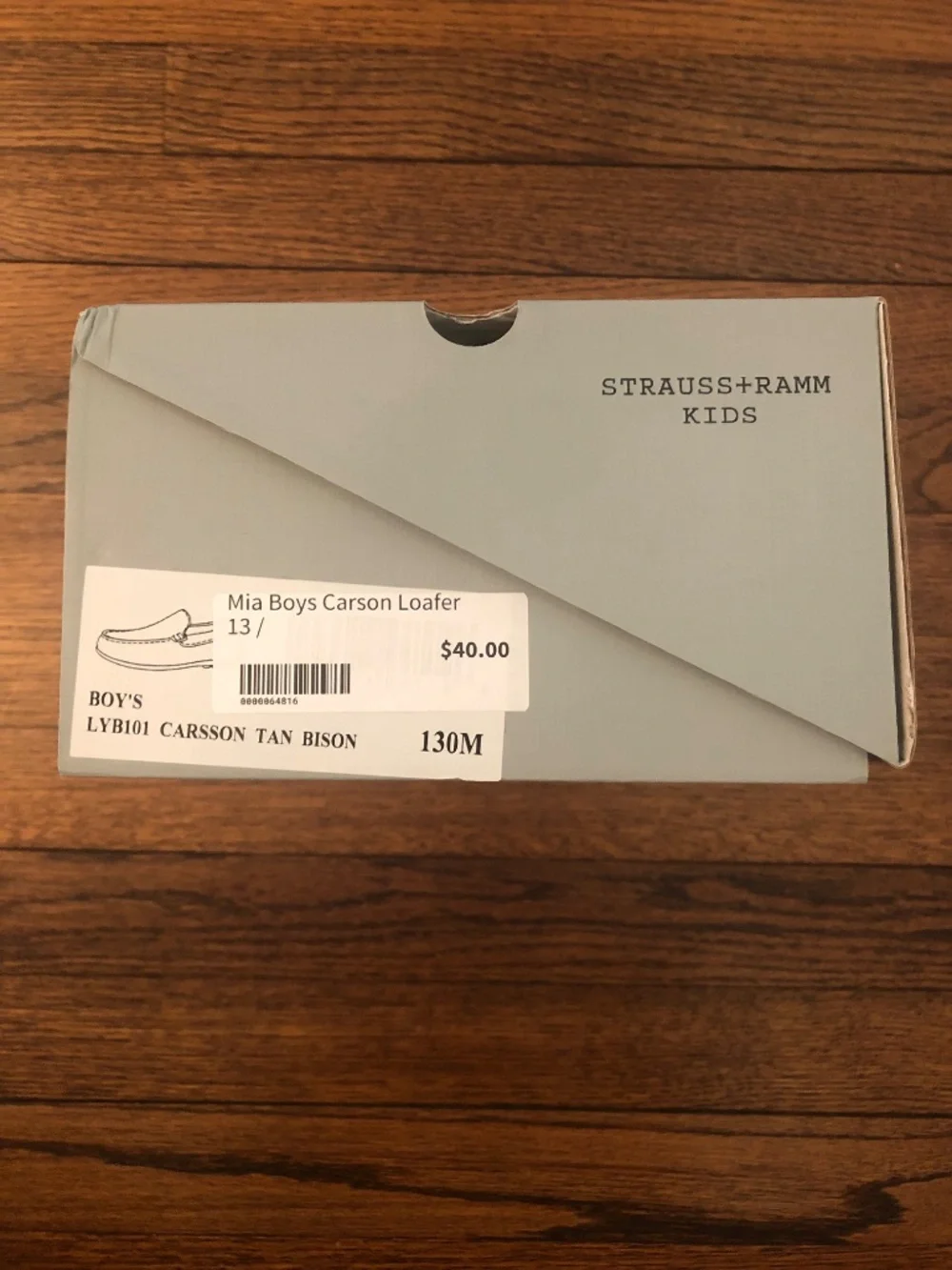 Strauss + Ramm Carsson Boys Loafers, Tan, Size 13